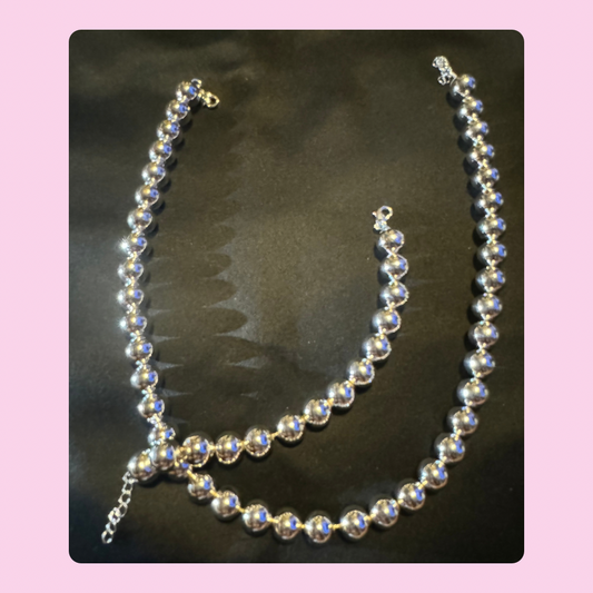 SILVER PEARL SET